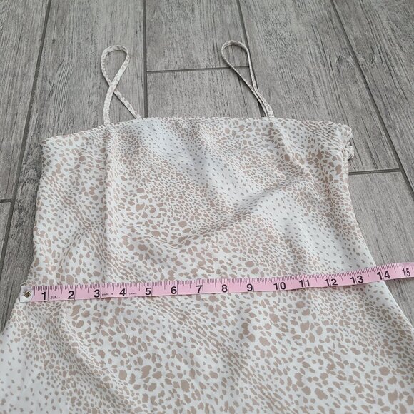 Forever 21 women's beige leopard print slip dress size medium - Picture 10 of 14